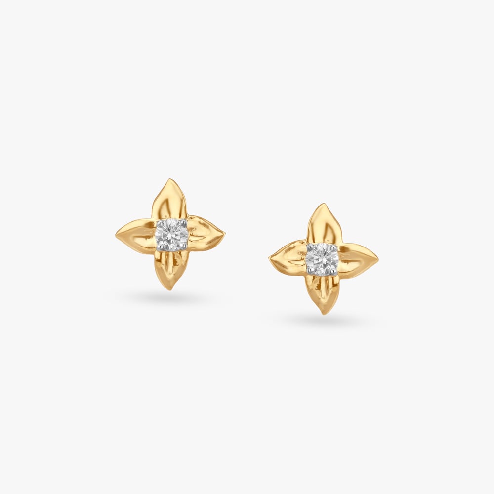 Dainty Sparkle Diamond Stud Earrings For Kids,,hi-res image number null