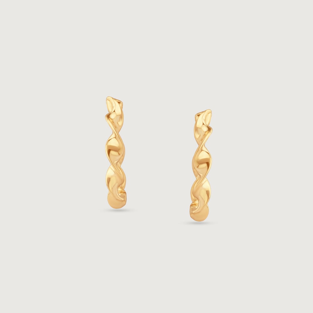 Twisted Luxe Gold Hoop Earrings,,hi-res image number null