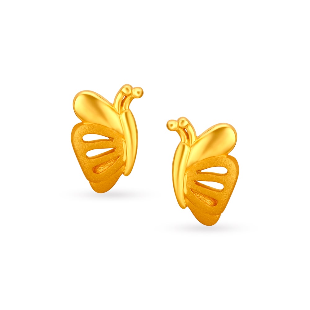 Shop Urthn 2 Tone Plated Butterfly Design Stud Earrings  JewelMazecom