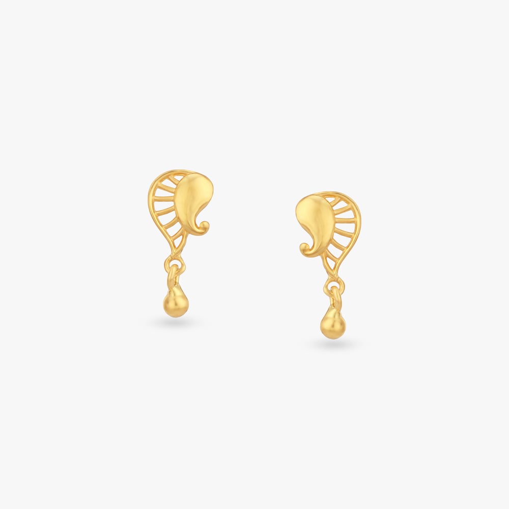 

Twinkle Curl Gold Drop Earrings for Kids