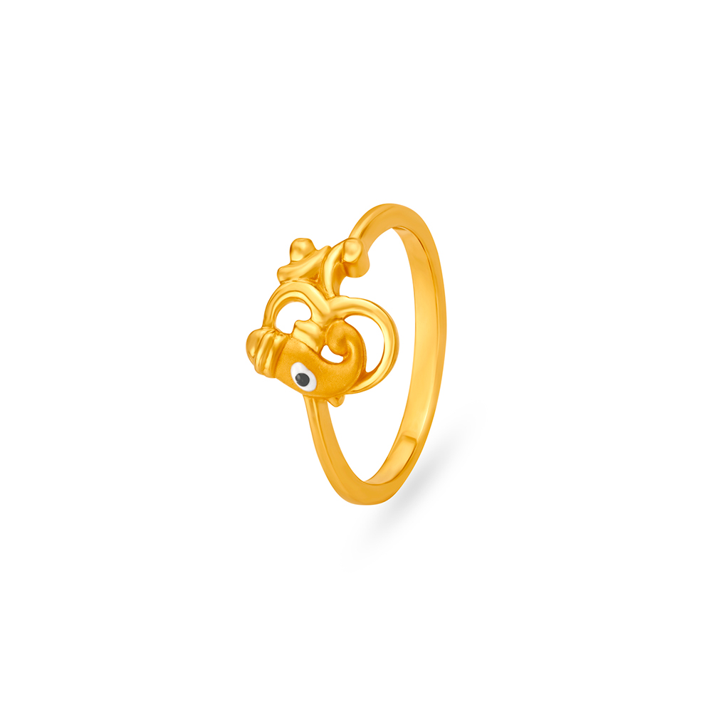 Handmade Coral Ganesh Ring – Hirapanna Jewellers