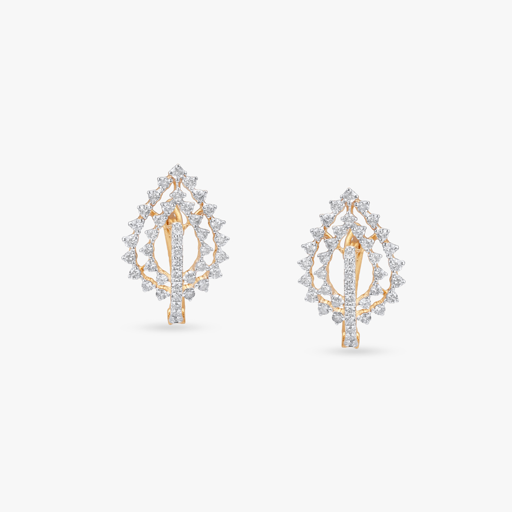 Classy Cascade Diamond Hoop Earrings,,hi-res image number null
