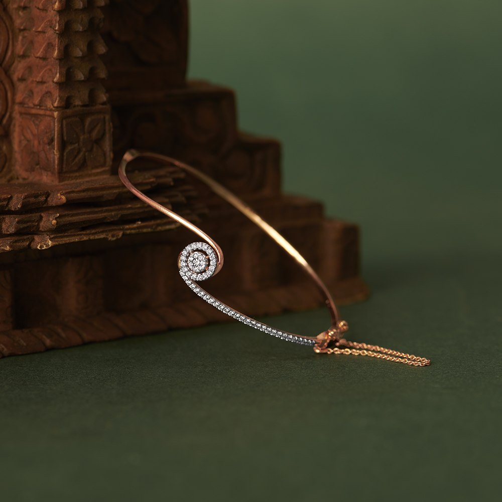 Sparkling Spiral Diamond Bangle,,hi-res image number null