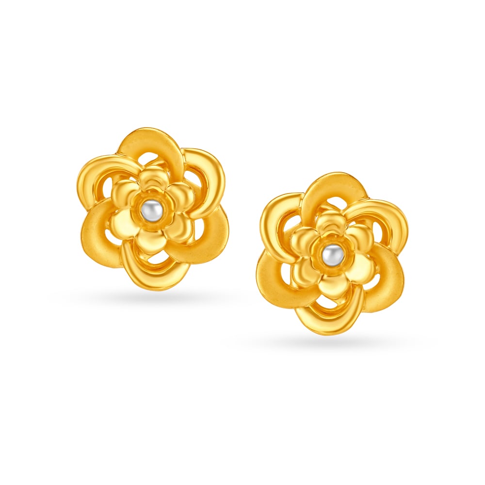 Flashy Floral Stud Earrings,,hi-res image number null