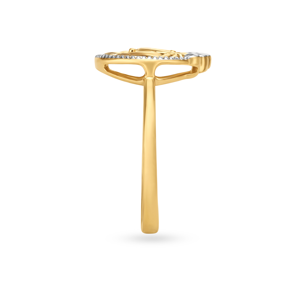 Cancer Zodiac Gold Finger Ring,,hi-res image number null