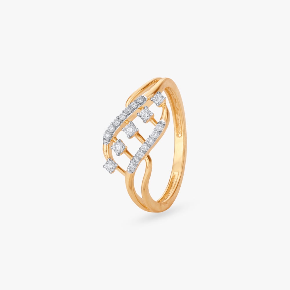 Chic Weave Diamond Finger Ring,,hi-res image number null