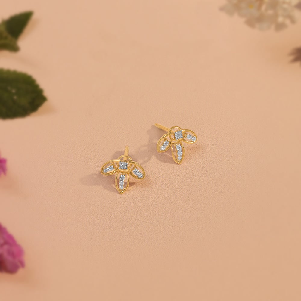 Dreamy Doodle Diamond Stud Earrings,,hi-res image number null