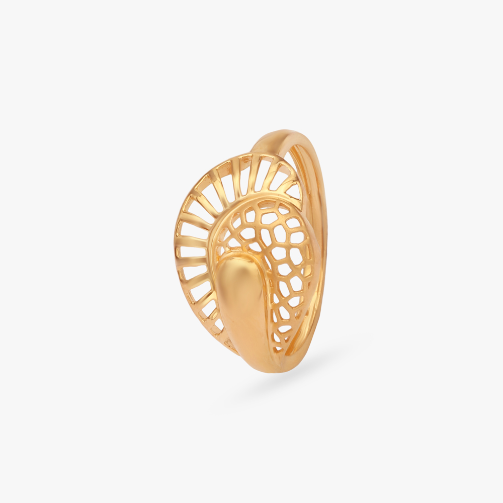 Spiral Aura Gold Ring,,hi-res image number null