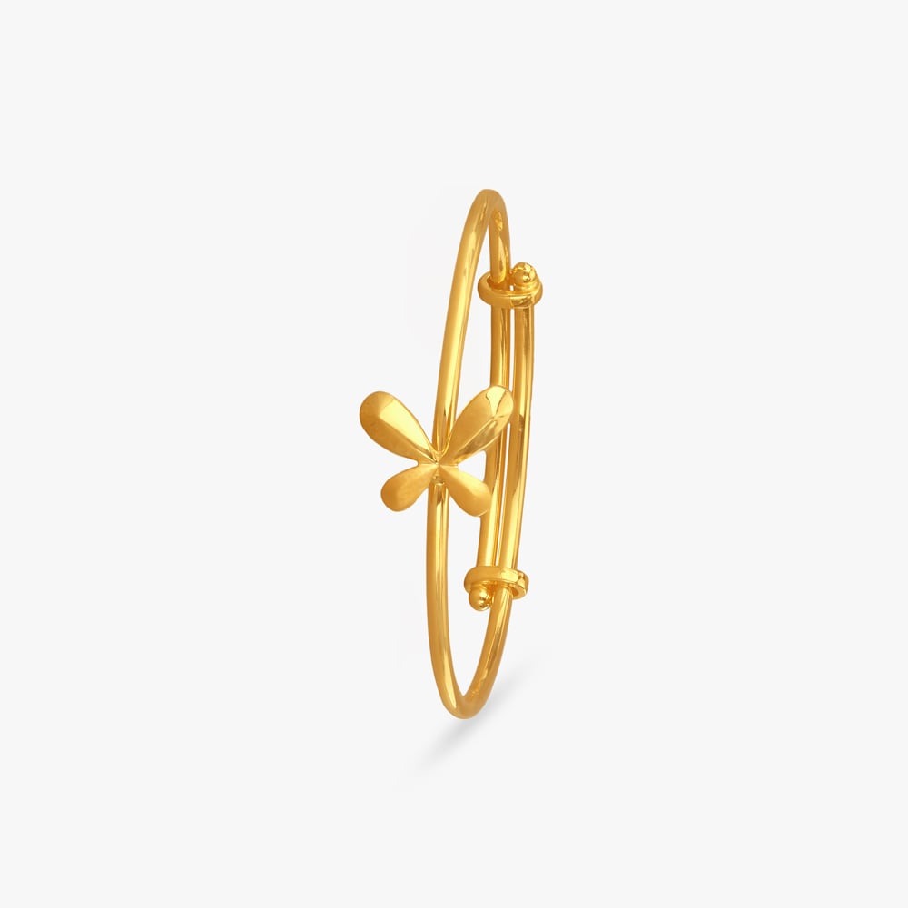 Tiny Blossom Gold Bangle for Kids,,hi-res image number null