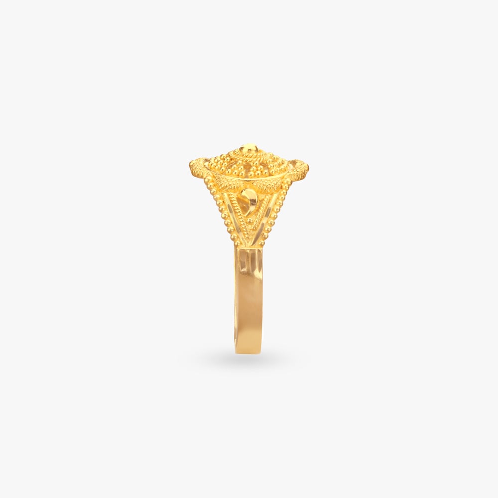 Ornate Bloom Gold Ring,,hi-res image number null
