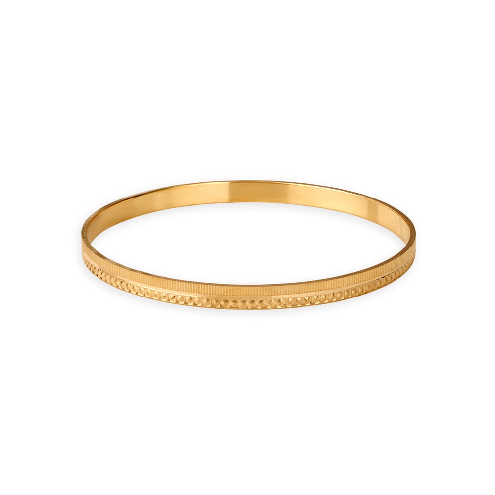 Textured Glossy Gold Bangle,,hi-res image number null