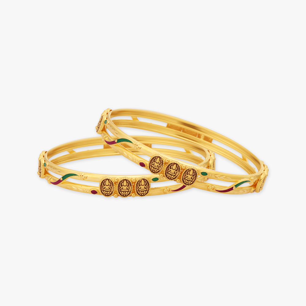Lakshmi Design Gold Bangles,,hi-res image number null