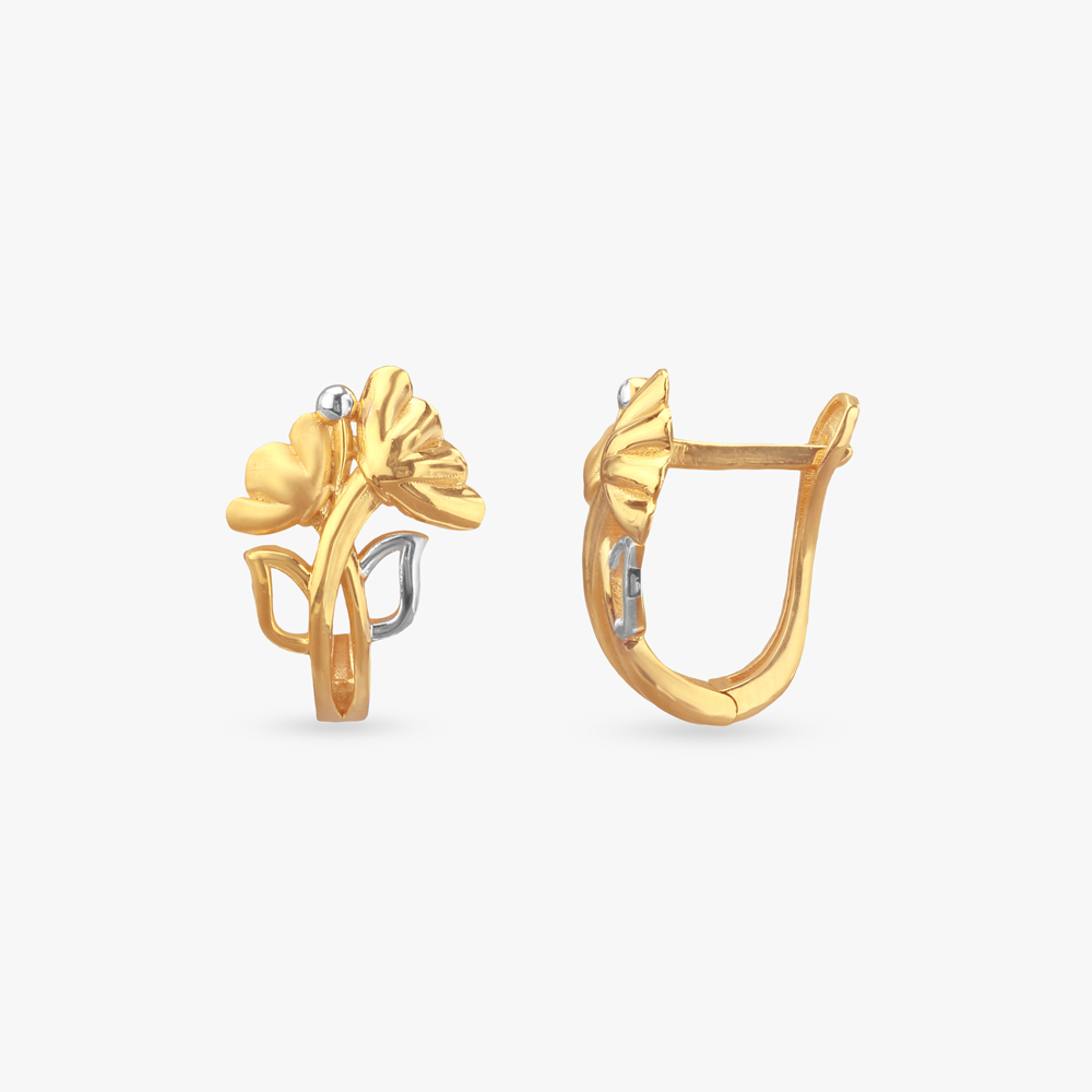 

Petal Bloom Gold Hoop Earrings