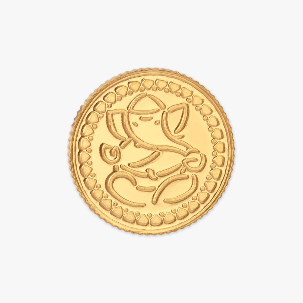 

5 gram 24 Karat Gold Coin with Ganesha Motif