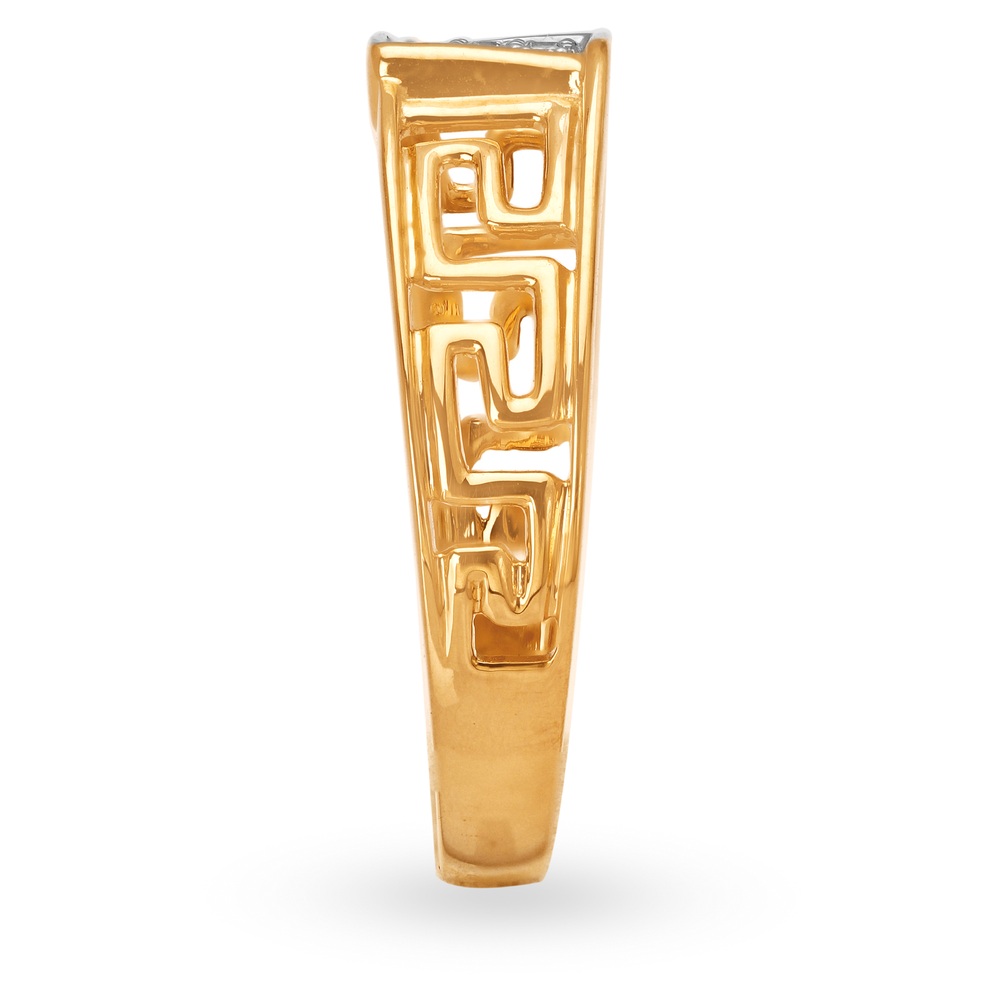 Labyrinthine 18 Karat Yellow Gold And Diamond Finger Ring,,hi-res image number null