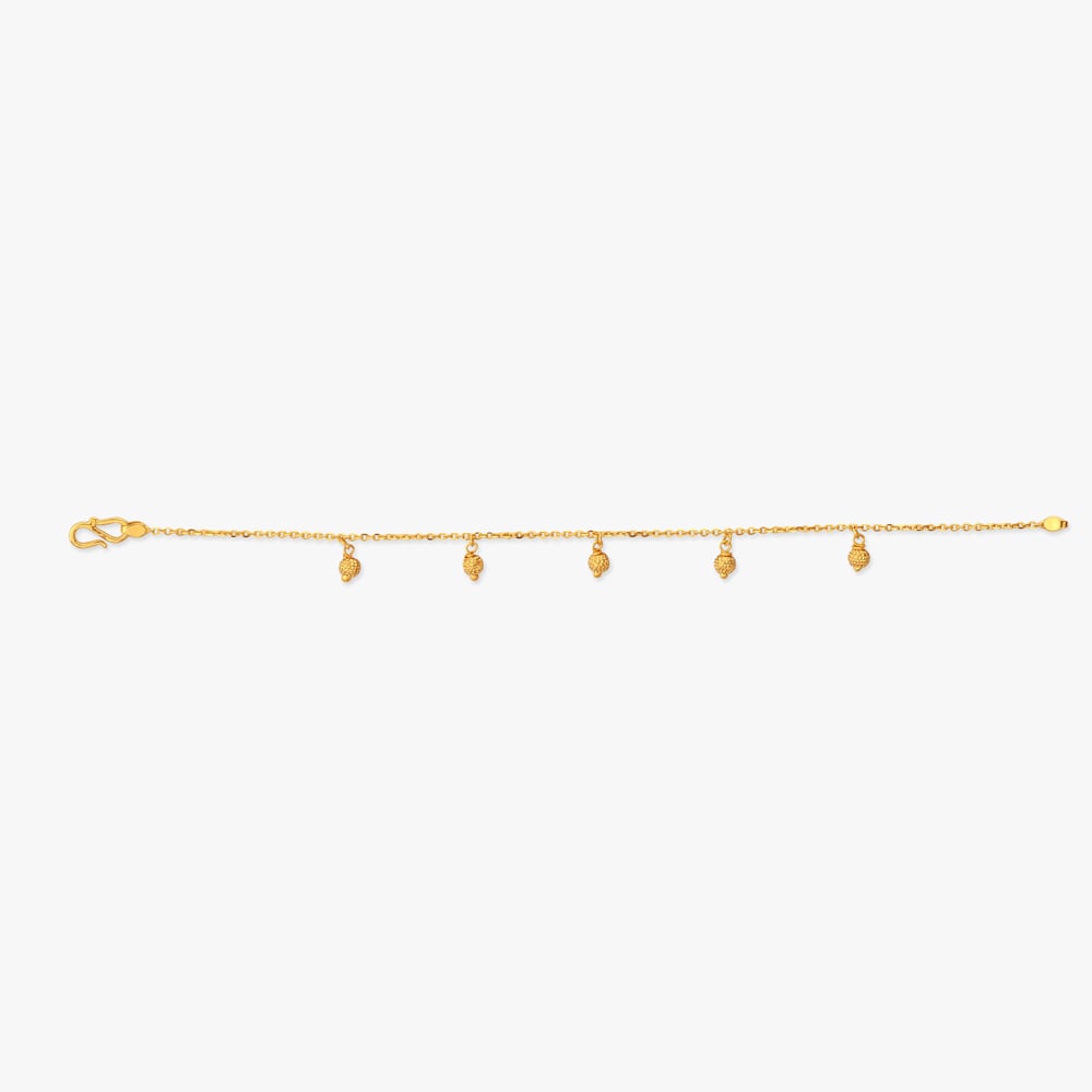 Ornate Droplet Gold Bracelet,,hi-res image number null