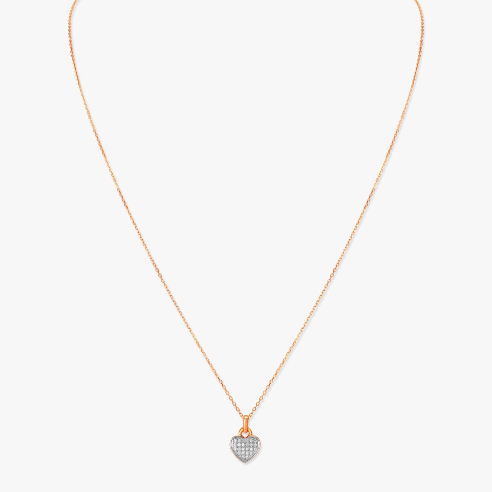 Chic Heartbeat Diamond Pendant with Chain,,hi-res image number null