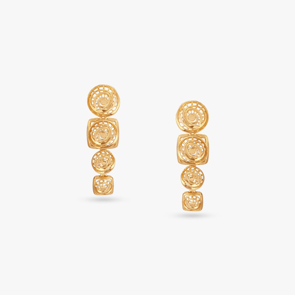 Spiral Cluster Gold Necklace Set,,hi-res image number null