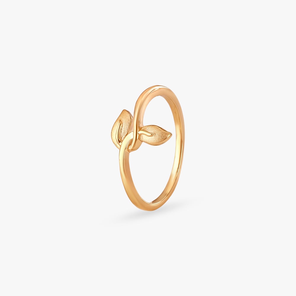 Budding Grace Gold Finger Ring,,hi-res image number null