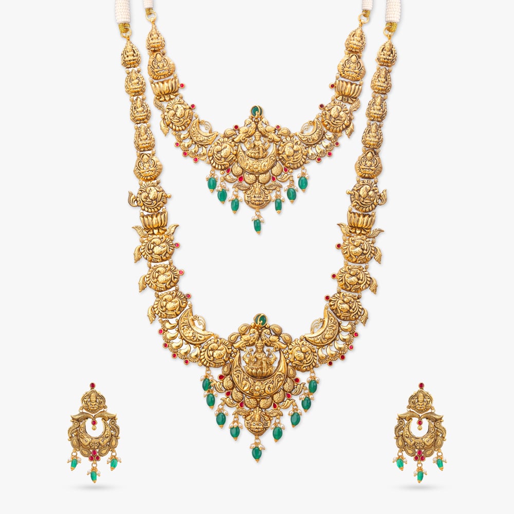 Divine Triveni Gold Jewellery set,,hi-res image number null