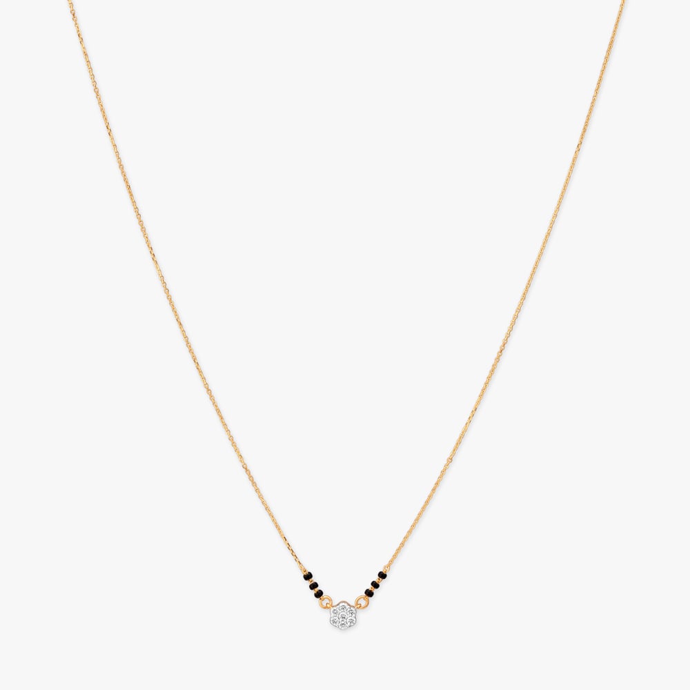 Floral Charm Diamond Mangalsutra,,hi-res image number null
