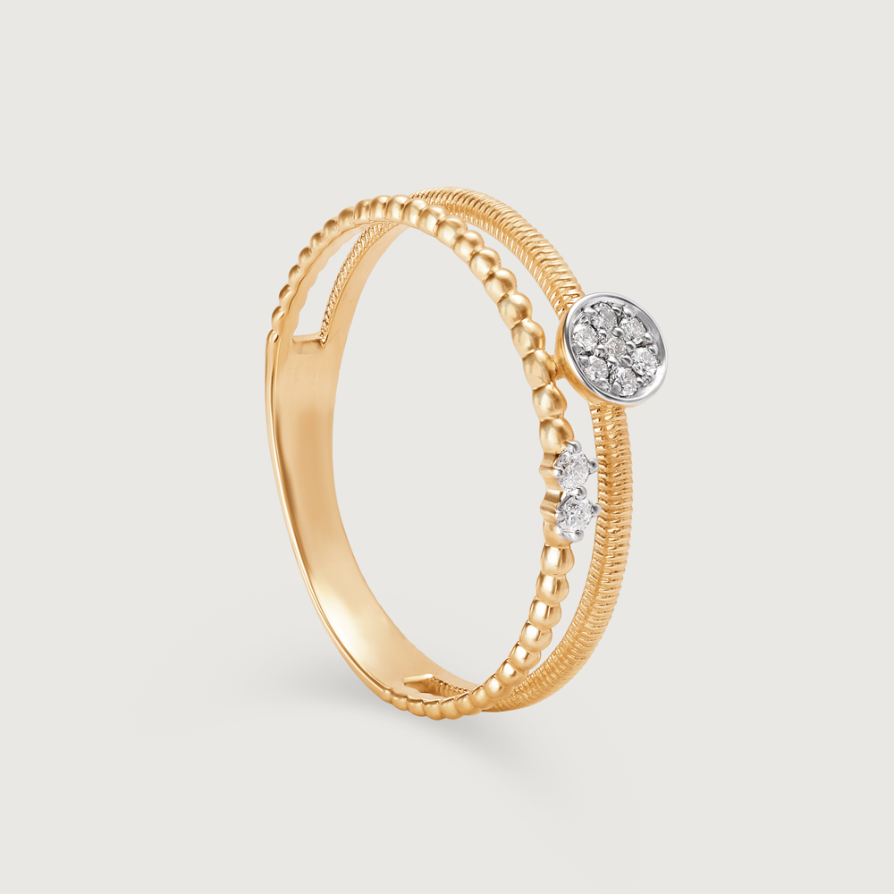 Sleek Stardust 14KT Gold & Diamond Ring,,hi-res image number null