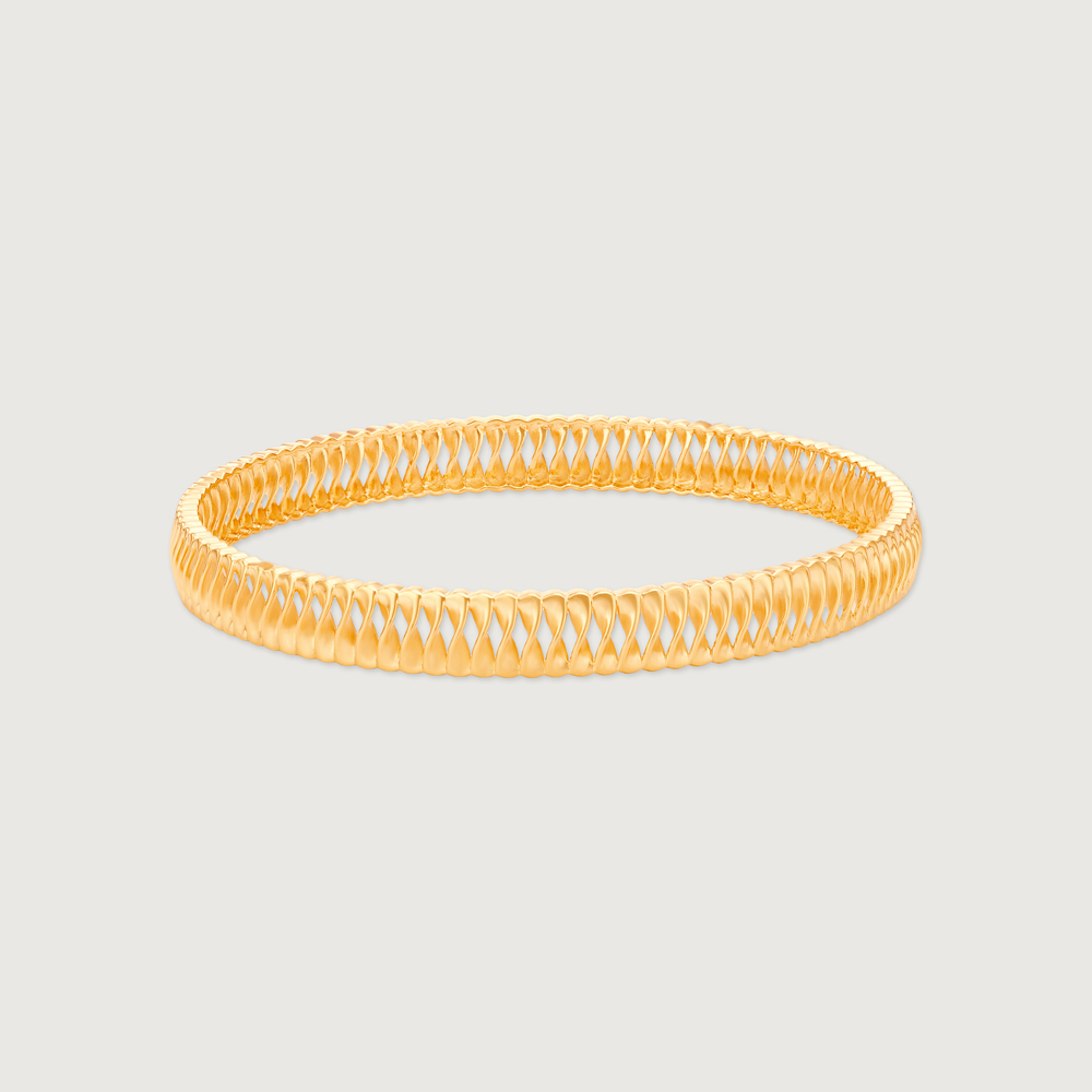 Radiant Textured Gold Bangle,,hi-res image number null
