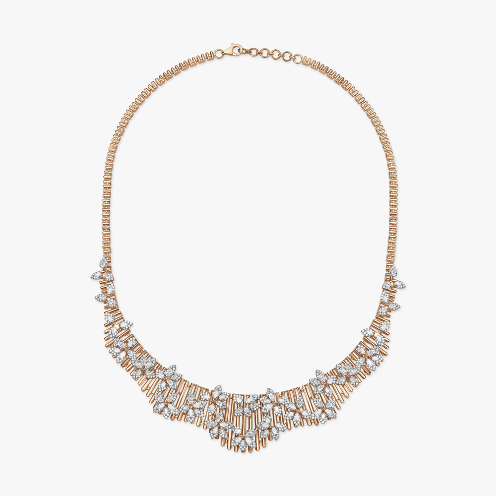 Floral Serenade Diamond Necklace Set,,hi-res image number null