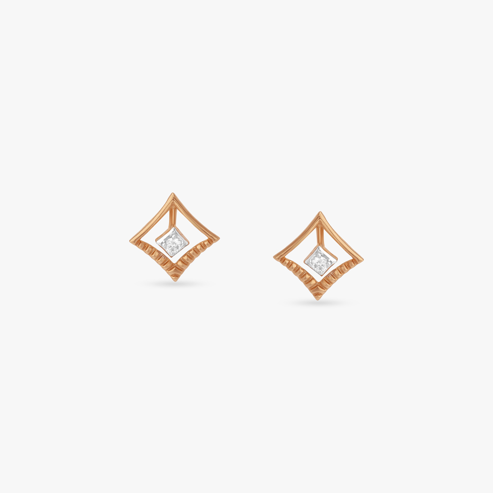 

Square Halo Diamond Stud Earrings