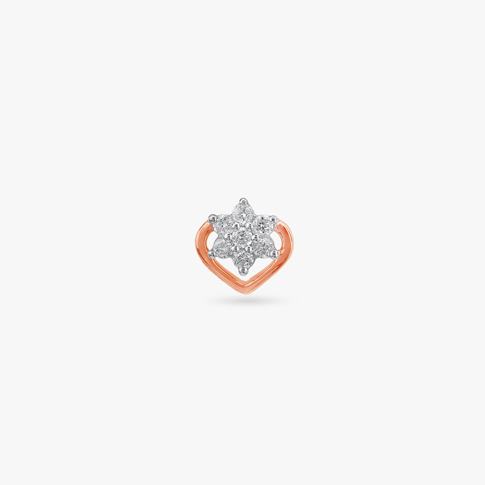 Floral Hug Diamond Nose Pin,,hi-res image number null