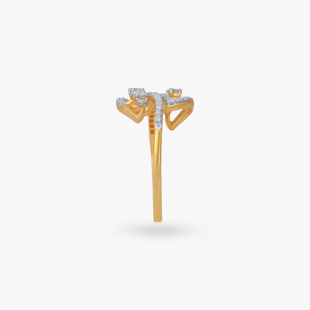 Twin Leaf Diamond Ring,,hi-res image number null