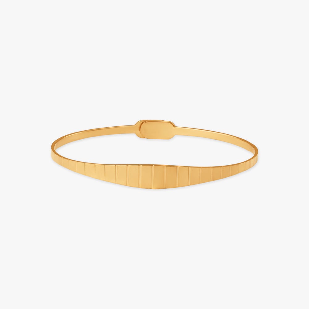 

Contemporary Char Gold Bangle