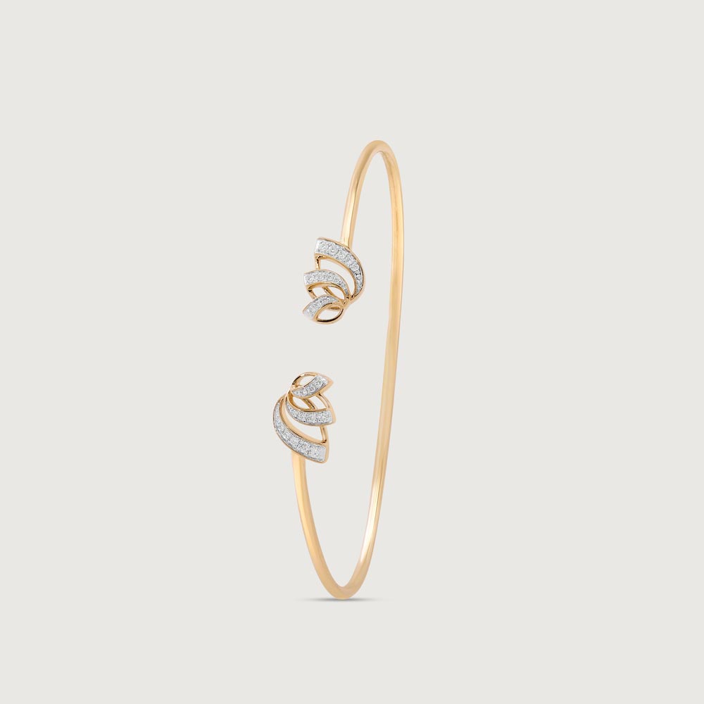 Lotus Bloom Diamond Bangle,,hi-res image number null
