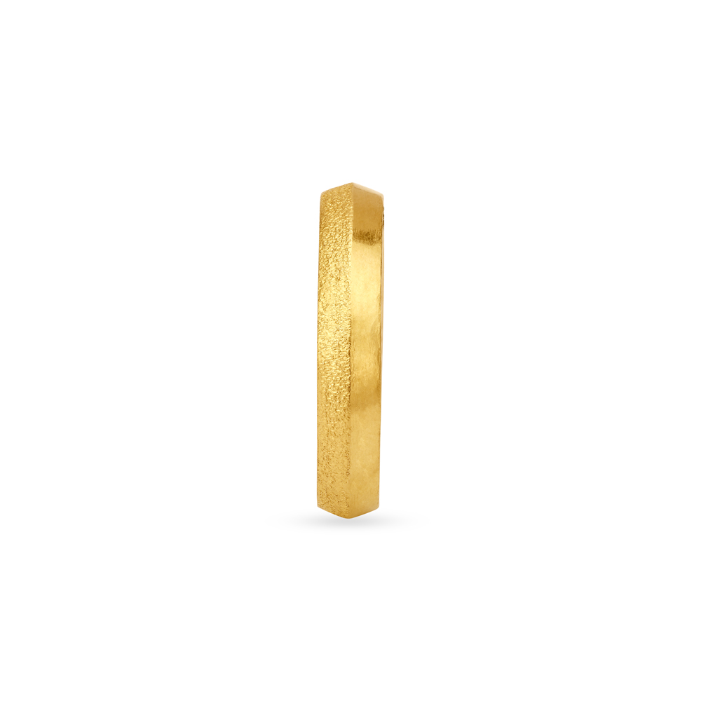 Alluring Multifinish Gold Finger Ring for Men,,hi-res image number null