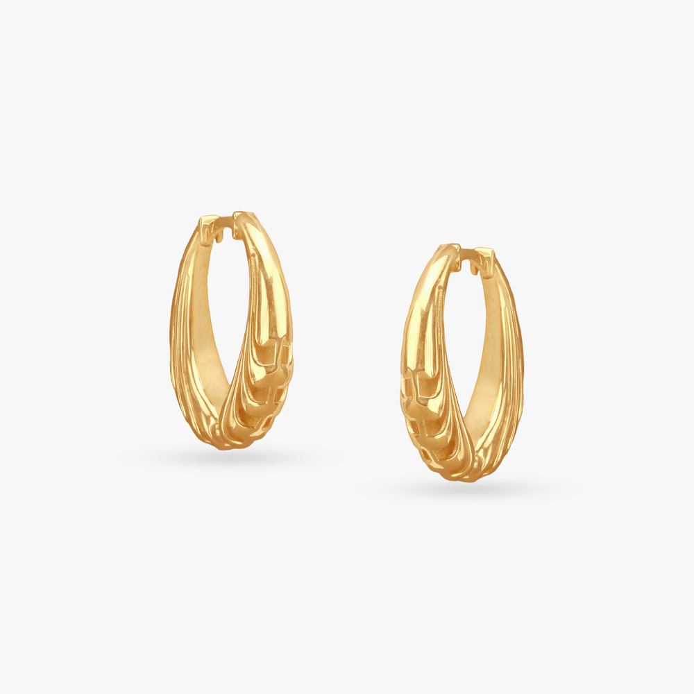 

Artful Mesh Gold Hoop Earrings