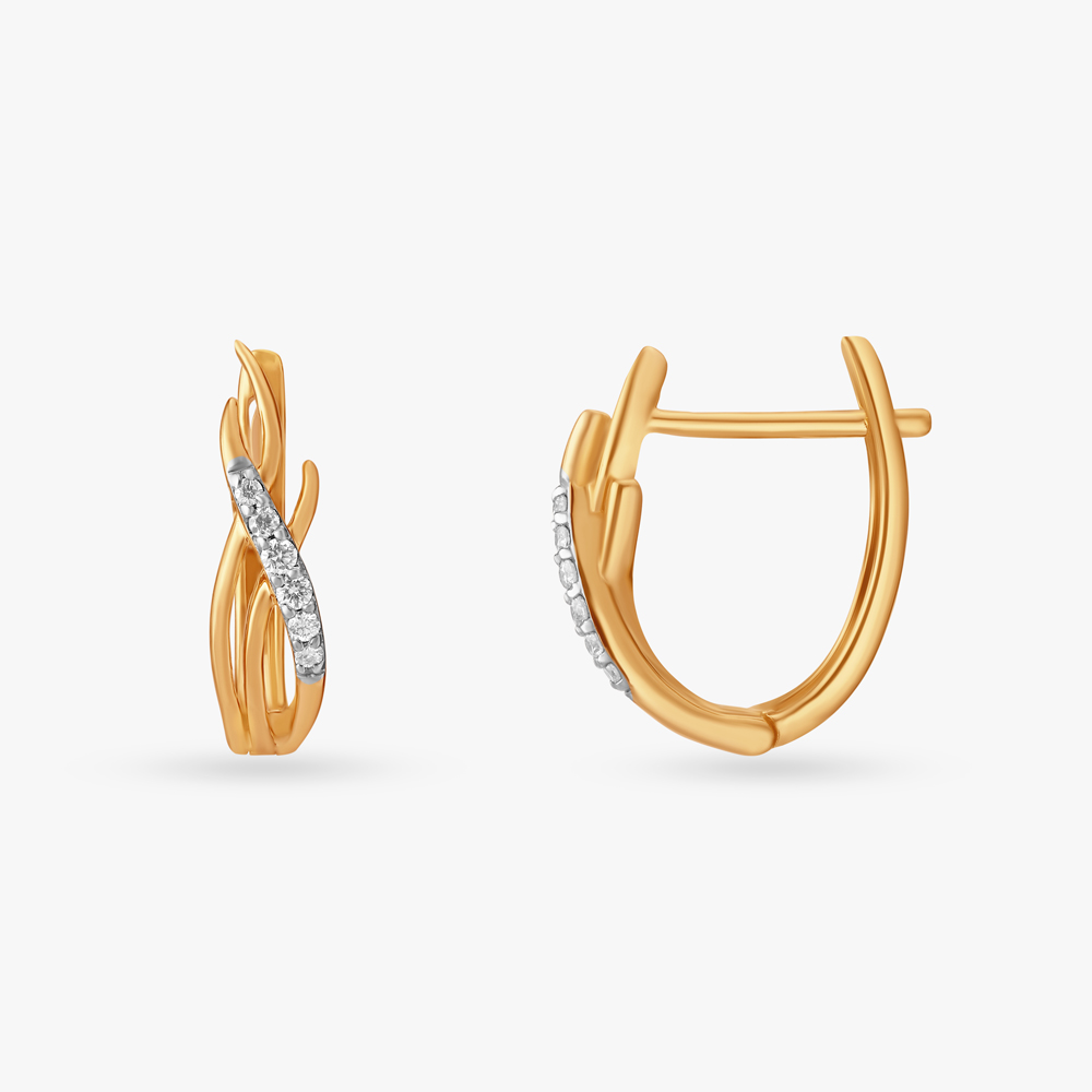 Luminous Poetry Diamond Hoop Earrings,,hi-res image number null