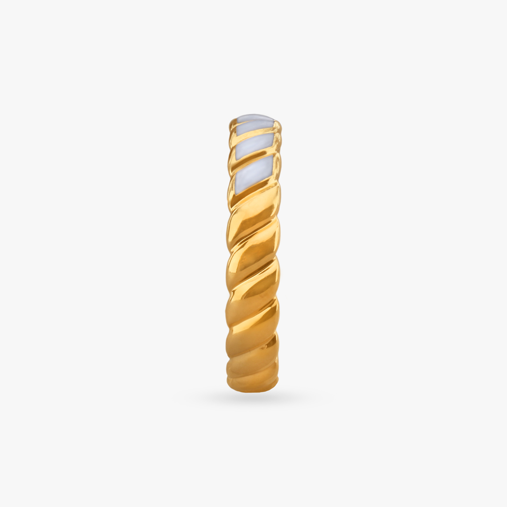 Spiral Charm Gold Finger Ring,,hi-res image number null
