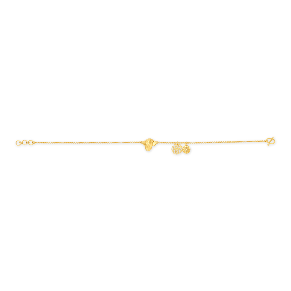 Dainty Lord Ganesha Bracelet with Charms,,hi-res image number null