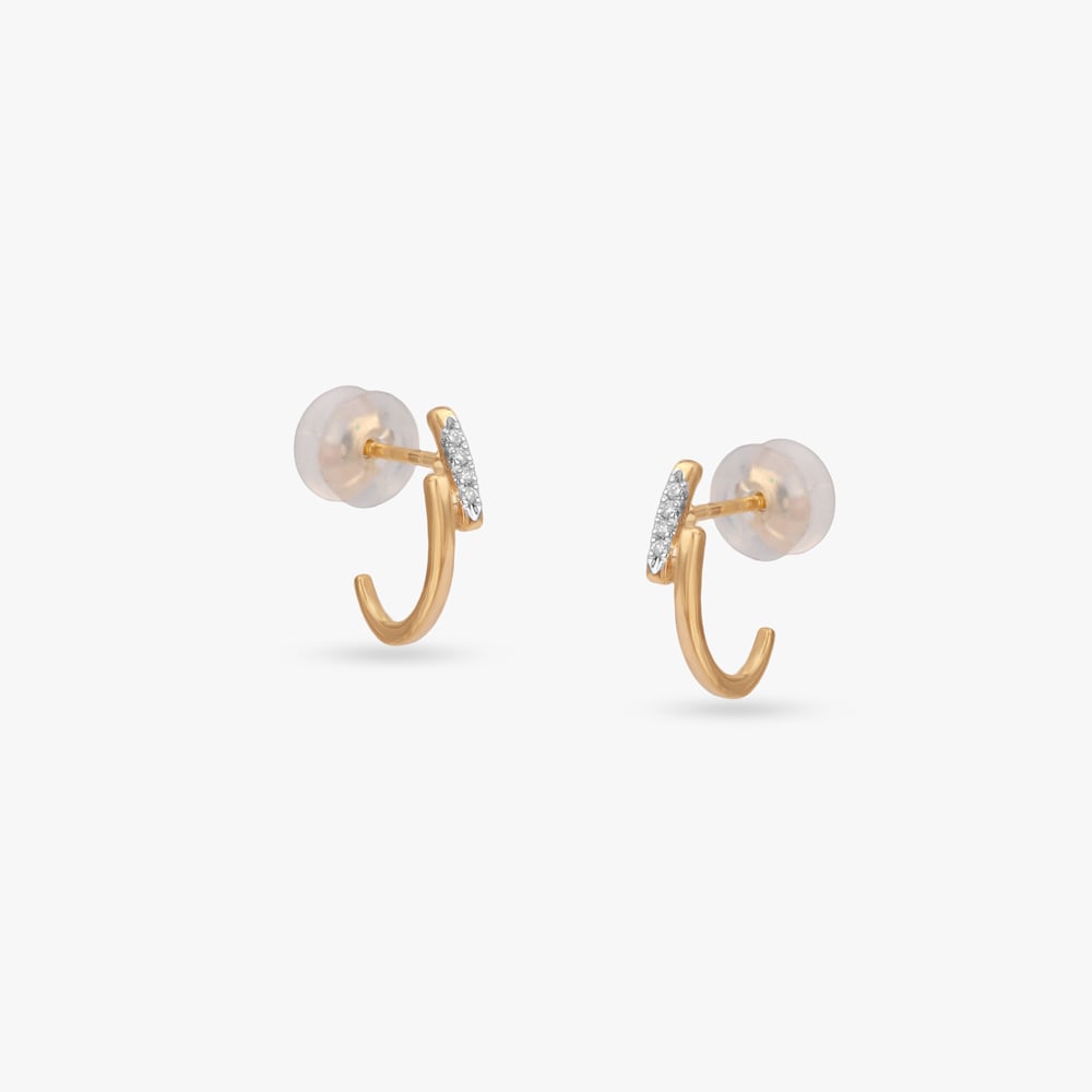 

Open Arc Diamond Stud Earrings