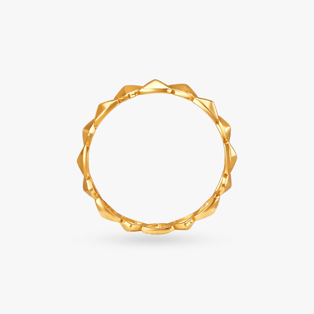 Modern Mosaic Gold Finger Ring,,hi-res image number null