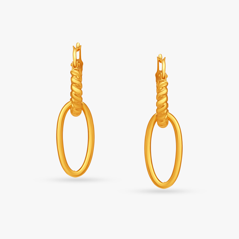 Minimal Twisted Hoop Earrings,,hi-res image number null