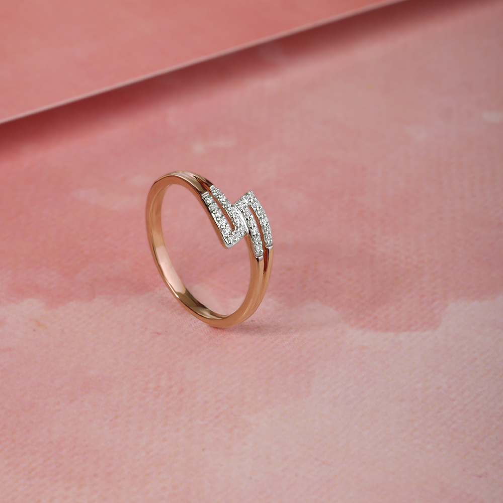 Rose Entwined Brilliance Diamond 14KT Rose Gold Finger Ring,,hi-res image number null