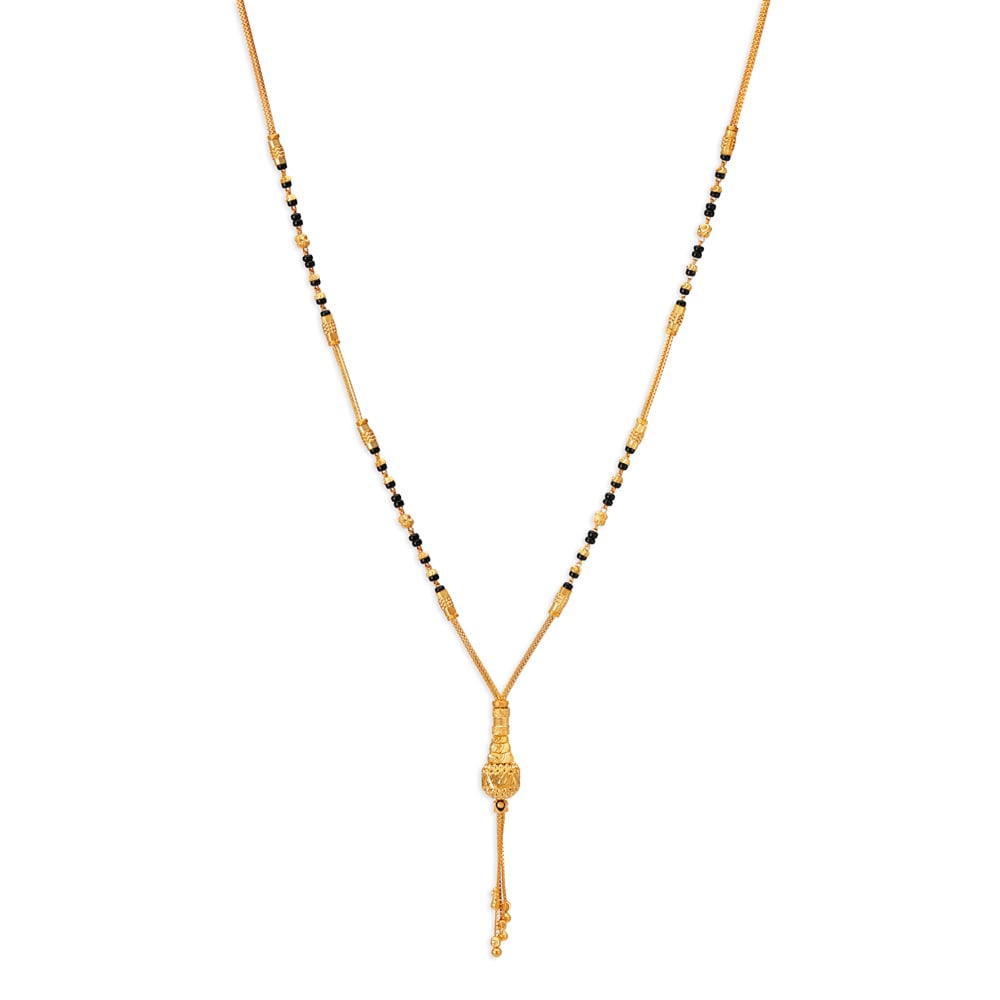 Refined Yellow Gold Bead Charm Mangalsutra,,hi-res image number null