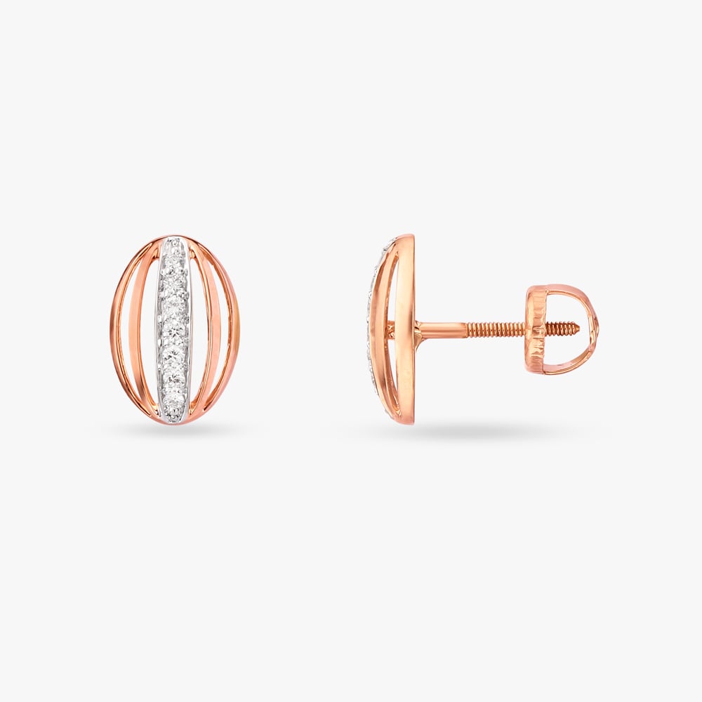 Elegant Minimal Diamond Stud Earrings,,hi-res image number null