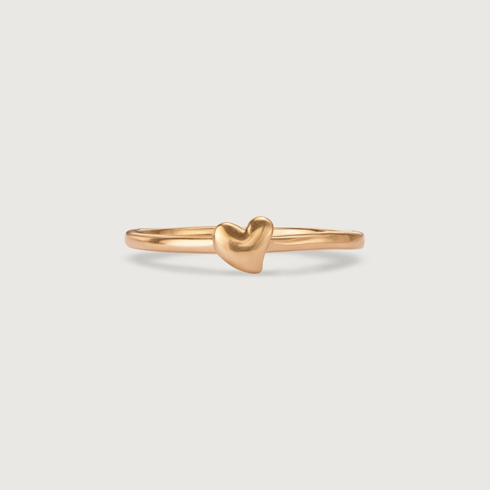 14KT Yellow Gold Heart-Shaped Finger Ring,,hi-res image number null