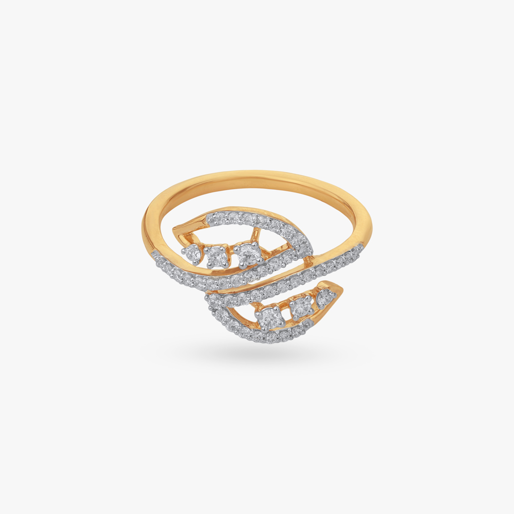 Twin Leaf Diamond Ring,,hi-res image number null
