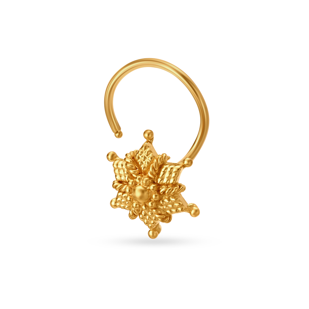 Dainty Gold Nose Pin for the Bengali Bride,,hi-res image number null