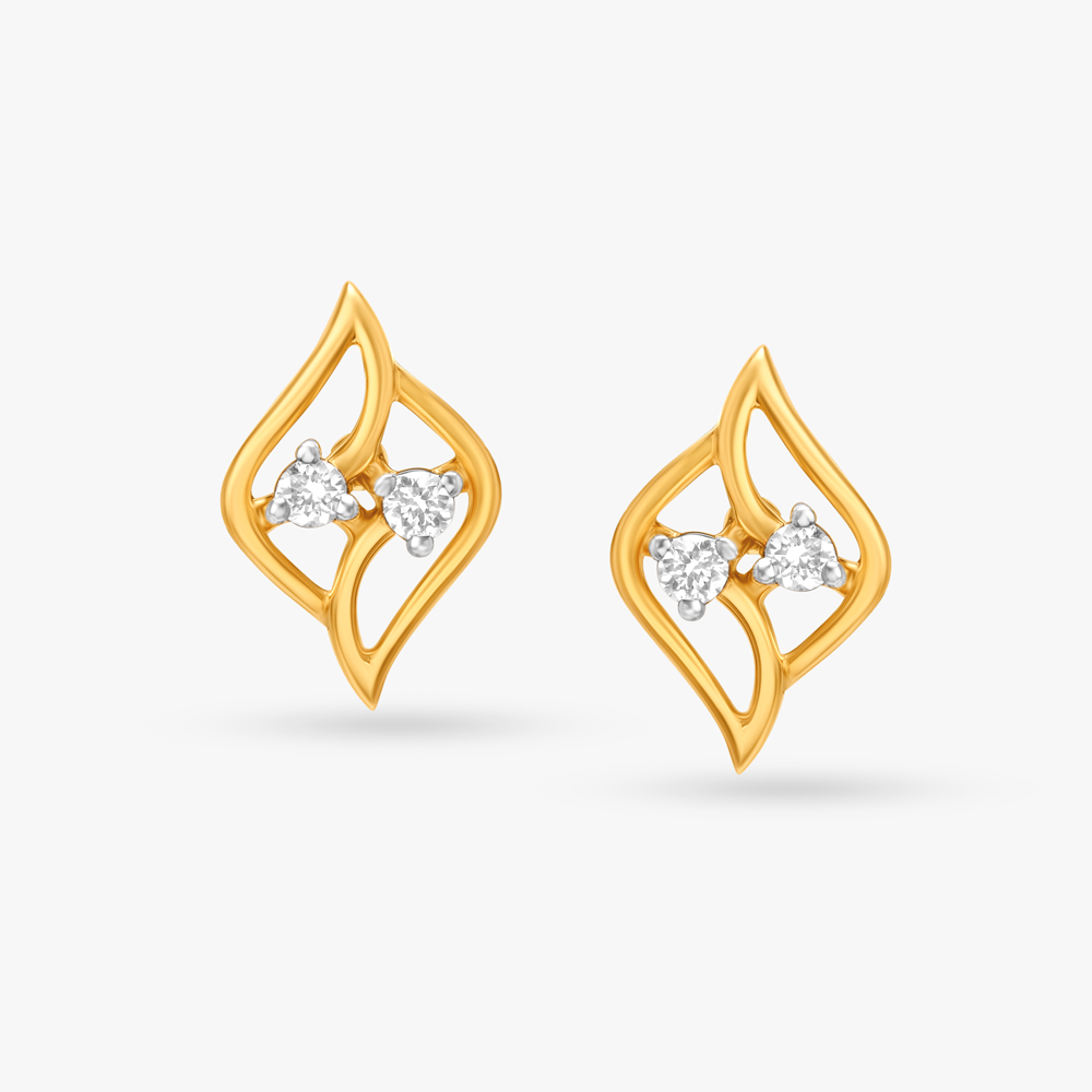 

Petal Curve Diamond Stud Earrings