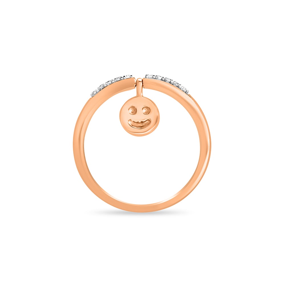 14 KT Rose Gold Reversible Halo Diamond Ring,,hi-res image number null
