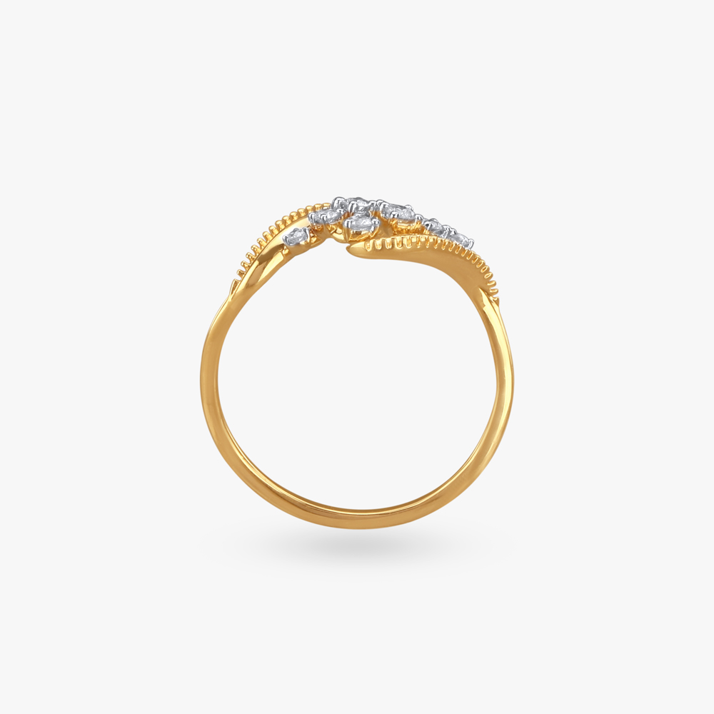 Elegant Swirl Diamond Finger Ring,,hi-res image number null